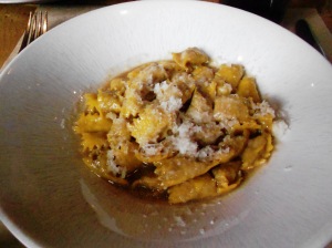 Super-rich agnolotti stuffed with sugo of 3 meats (1 of which is lamb): Cotogna, SF